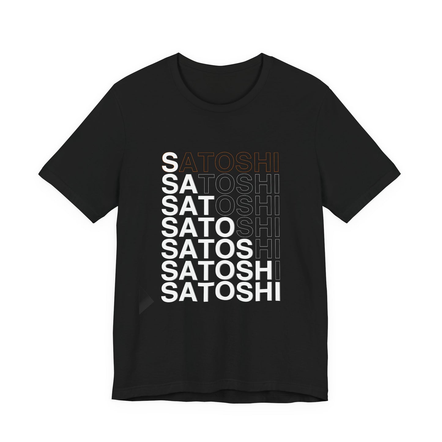 Unisex 'Satoshi Bottom-Line' Short Sleeve Tee