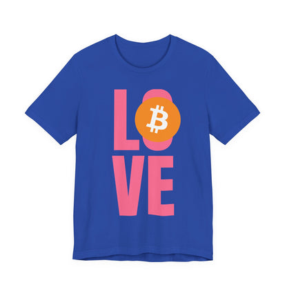 Love Bitcoin Unisex Short Sleeve Tee