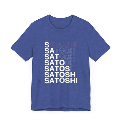 Unisex 'Satoshi Bottom-Line' Short Sleeve Tee