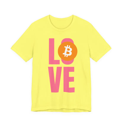 Love Bitcoin Unisex Short Sleeve Tee