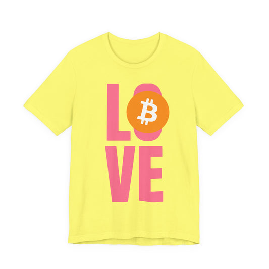 Love Bitcoin Unisex Short Sleeve Tee