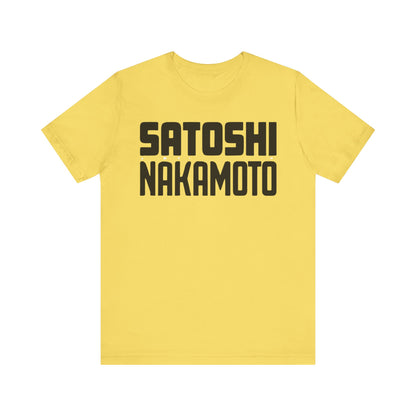 Satoshi Nakamoto Unisex Short Sleeve Tee