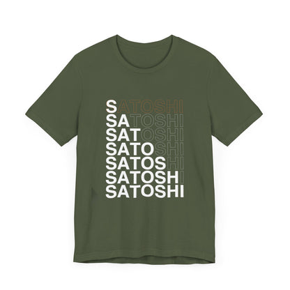 Unisex 'Satoshi Bottom-Line' Short Sleeve Tee