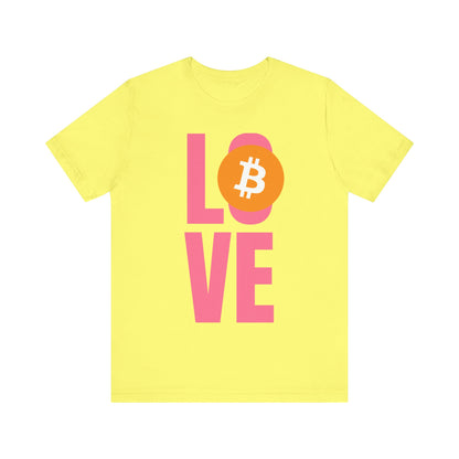 Love Bitcoin Unisex Short Sleeve Tee