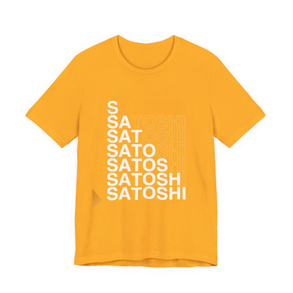 Unisex 'Satoshi Bottom-Line' Short Sleeve Tee