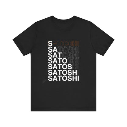 Unisex 'Satoshi Bottom-Line' Short Sleeve Tee