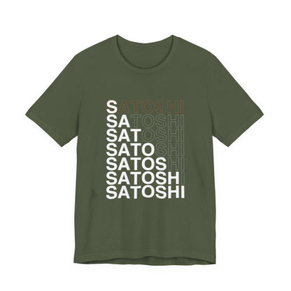 Unisex 'Satoshi Bottom-Line' Short Sleeve Tee