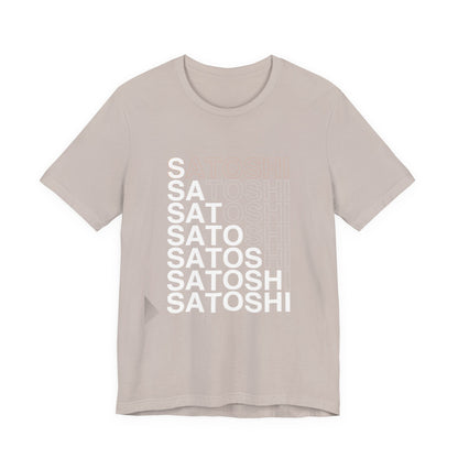 Unisex 'Satoshi Bottom-Line' Short Sleeve Tee