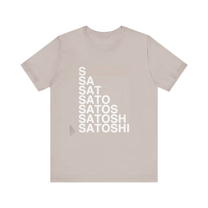 Unisex 'Satoshi Bottom-Line' Short Sleeve Tee