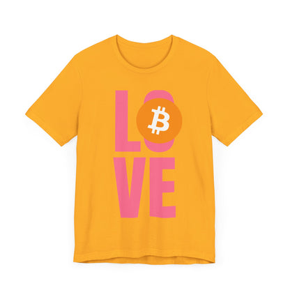 Love Bitcoin Unisex Short Sleeve Tee